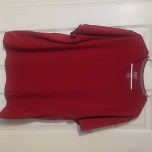 Red V-neck T